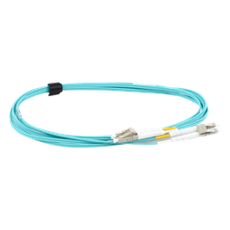 Jumper de Fibra Óptica / OM4 50/125 / LC-LC Duplex / OFNR / Aqua / 3 m (9.84 ft)