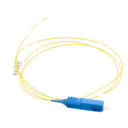 Pigtail de Fibra Óptica / SC/UPC Simplex / Monomodo OS1/OS2 / OFNR / 1 Metro (3.28 Pies) / Amarillo