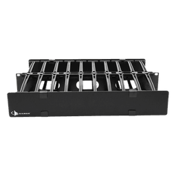 Organizador de Cable Horizontal / Doble Profundidad 6in (152mm) / Rack 19in / 2UR / Alta Densidad