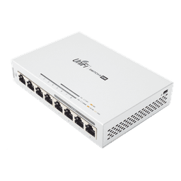 Switch UniFi Administrable capa 2 de 8 puertos Gigabit (4 Puertos Gigabit PoE 802.3af y 4 puertos Gigabit ethernet) 60W