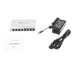 Switch UniFi Administrable capa 2 de 8 puertos Gigabit (4 Puertos Gigabit PoE 802.3af y 4 puertos Gigabit ethernet) 60W