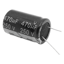 Capacitor Electrolítico / 470 µF / 250 Vcc / 105 °C / Radial 25 x 40 mm