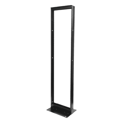 Rack de Dos Postes Estándar de 19", Numerado, Fabricado en Acero y 45 Unidades de Rack, Color Negro