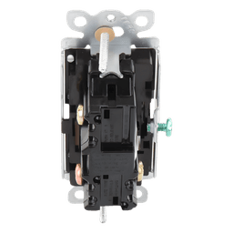 Apagador de pared Claro de 3 vías tipo paleta, 15 A, 120/277 V, para cargas generales de iluminación y motores, color blanco brillante
