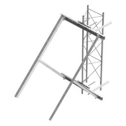 Soporte de Montaje para Panel Solar / Ajustable 25° a 50° / Galvanizado Electrolítico / 15 kg / Torre y Poste