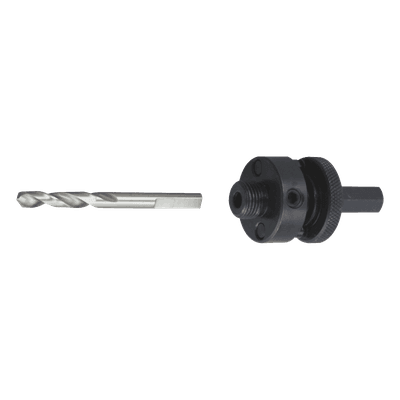 Adaptador para Broca Sierra / 3/8" / Compatible 3/8" y 1/2" / Brocas 9/16" a 1-1/8" / Guía de Eje Único