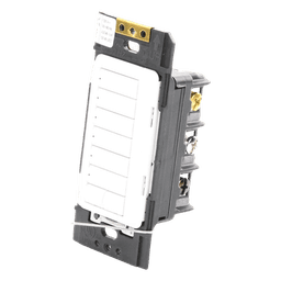 Teclado Híbrido con Atenuador / 6 Botones Programables / 450 W Incandescente / 100 W LED/CFL / Control de Neutro / Radiofrecuencia 431-437 MHz / Hasta 9 m (29.5 ft) de Repetidor