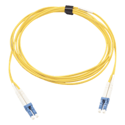 Jumper de Fibra Óptica Monomodo (OS2), XGLO, Riser, LC/UPC-LC/UPC Duplex, OFNR, Color Amarillo, 10 Metros (32.81 Pies)