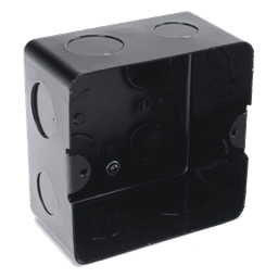 Caja de Registro de Acero Galvanizado, 10x10 cm (3.94x3.94 Pulgadas), Color Negro (11000-00000)