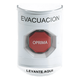 Botón de Evacuación / Cubierta Policarbonato / Restablecimiento con Llave / Bocina Integrada / Interior-Exterior / -40 a 121 °C