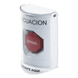 Botón de Evacuación / Cubierta Policarbonato / Restablecimiento con Llave / Bocina Integrada / Interior-Exterior / -40 a 121 °C
