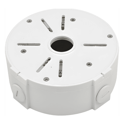 Caja de Conexiones Universal / Uso en Interior / Fabricada en Metal / Color Blanco / Uso en Bala - Domo - Turret