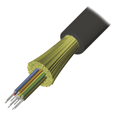 Cable de Fibra Óptica de 6 Hilos, Interior/Exterior, Tight Buffer, No Conductiva (Dieléctrica), Riser, Multimodo OM3 50/125 Optimizada, 1 Metro (3.28 Pies)