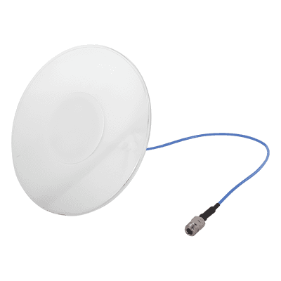 Antena plana traslucida DAS para techo, 698-2700 MHz, bajo PIM, N Hembra.