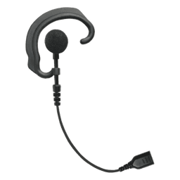 Auricular de gancho para el oído (RESPONDER) con cable de fibra trenzada y conector SNAP. Requiere micrófono de solapa de 1 o 2 hilos de la Serie SNAP.