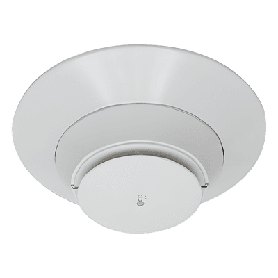 Detector Térmico Direccionable / Activación Fija 57 °C (135 °F) / Tecnología SK / 15 a 32 VDC / Base Incluida / Color Blanco