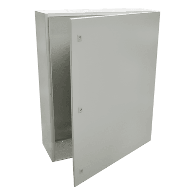 Gabinete de Acero IP66 / IK10 / 800 x 1200 x 400 mm (31.5 x 47.2 x 15.7 in) / Carga 120 kg / Placa Trasera Metálica / Cerradura con Llave