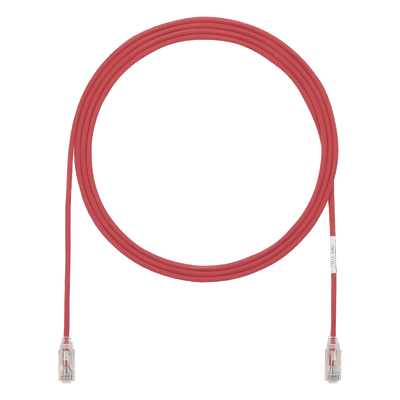 Cable de Parcheo TX6, UTP Cat6, Diámetro Reducido (28AWG), Color Rojo, 1.52 Metros (5 Pies)