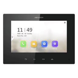 Monitor IP para Videoportero / Pantalla 7" / Resolución 1024 x 600 / 16 Canales de Video / PoE Estándar / 8 Entradas de Alarma