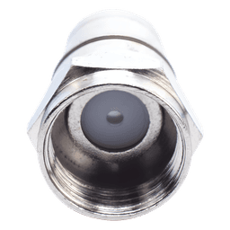 Conector F Macho Plegable, Con PIN para Cable RG-59, Cuerpo de Bronce Niquelado.