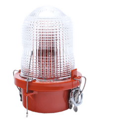 Lámpara de Obstrucción Roja/ Luz Fija Tipo L-810, LED de baja intensidad/ 120 - 240 Vca/ Luz Infraroja