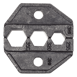 Matriz Ponchadora / Conectores F / RG59 y RG6 / Engarce Hexagonal Triple / 0.255'' × 0.320'' × 0.350'' / 64 g