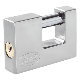 Candado para Cortina Metálica / Medida 70 mm/ Acabado Cromo Satinado/ Nivel de Seguridad 6 / Llave Estándar.