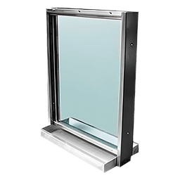  Ventana blindada Nivel V / Acero Inoxidable / 51mm / Charola pasa documentos / 60cm x 50cm.
