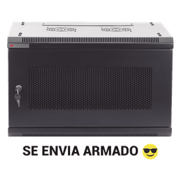 Gabinete de Pared / 9UR / 19in / Cristal Templado / 450mm Profundidad / 60kg Carga / 1.65 x 1.97 x 1.48 pies