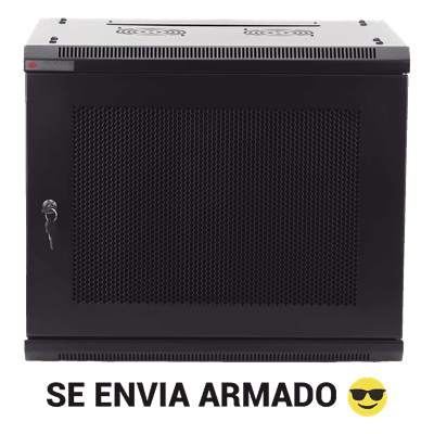Gabinete de Pared 19in / 9UR / 450mm (17.7in) Profundidad / Puerta Perforada / 60kg Carga