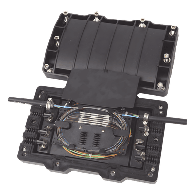 Caja de Distribución de Fibra Óptica Horizontal, hasta 48 Empalmes, Exterior IP68