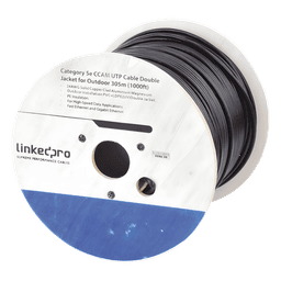 Cable UTP Cat6 / 305 m (1000 ft) / 23 AWG / CCA / Doble Forro PVC+LDPE / 250 MHz / Uso Intemperie / Sin Blindaje
