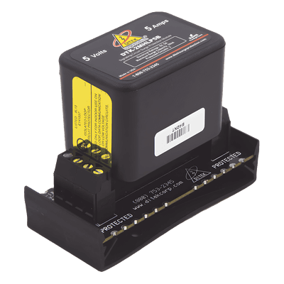 Protector modular para 2 pares, campo reemplazable, con base, circuito de 5 V