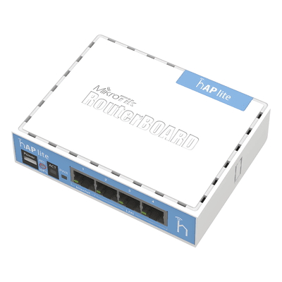 Punto de Acceso / 4 Puertos Fast Ethernet / Wi-Fi 2.4 GHz 802.11b/g/n / CPU 650 MHz / RouterOS L4