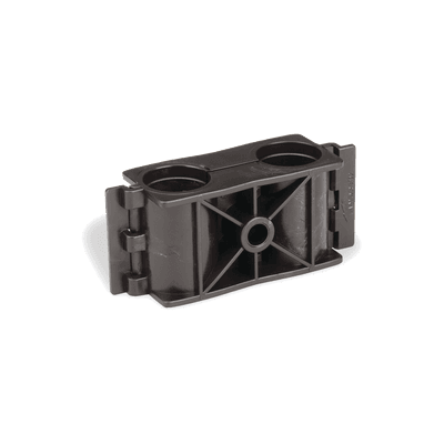 Sujetador de doble click para cable coaxial de 1/2 paquete de 10 piezas.