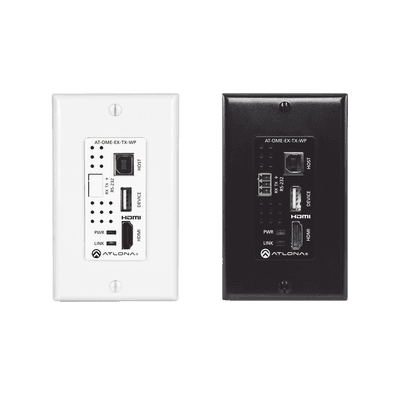 Transmisor HDBaseT de placa de pared para HDMI con USB