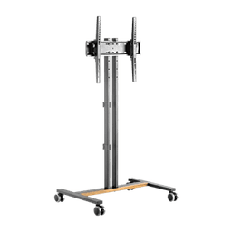 Soporte Móvil para Pantalla | Compatibilidad VESA 200x200 hasta  600x400 / Ruedas con Frenos / Ajuste de Altura y Ángulo / Soporte para TV de hasta 55 Pulgadas / Capacidad de Peso 35 kg