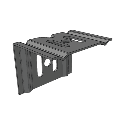 Ménsula económica MallaFils, para montaje en pared, para anchos de charola de 50 mm, con acabado electrozinc