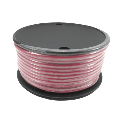 Rollo de cable grado marino calibre 12 en color rojo de 100 pies (30.48 m).