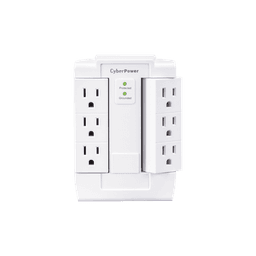 Multicontacto Con Supresor de Picos de Tecnología MOV y Filtro de Ruido EMI/RFI de 6 Tomas NEMA 5-15R de 900 Joules