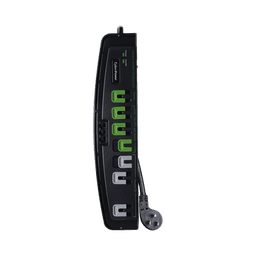Multicontacto Con Supresor de Picos, Voltaje de Entrada 125 Vca NEMA 5-15P, Con 7 Salidas NEMA 5-15R, 2250 Joules, Protección RJ11