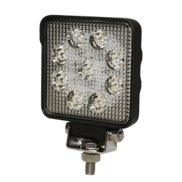 Luz de Trabajo Cuadrada Ultra Brillante, 9 led,1450 lumenes, 12-24 Vcc