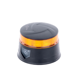 Baliza LED Recargable, Compacta y Discreta, Color Ámbar, Con Montaje Magnético y de Succión