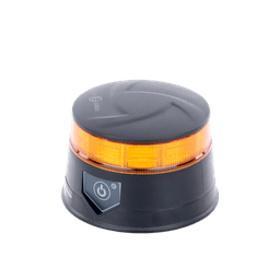 Baliza LED Recargable, Compacta y Discreta, Color Ámbar, Con Montaje Magnético y de Succión