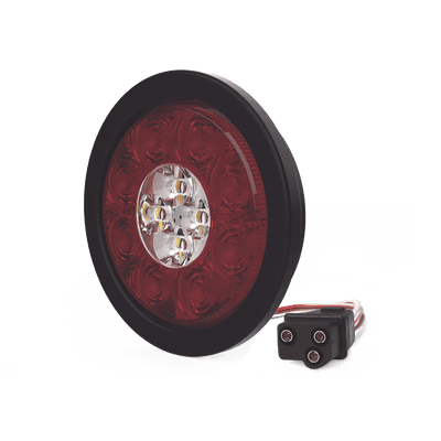 Plafón Circular de 5.4" Para Camiones de Transporte, 16 LED Ultra Brillantes, Color Rojo/Claro/Ambar