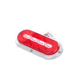 Plafón Ovalado de 7.5" Para Camiones de Transporte, 18 LED Ultra Brillantes, Color Rojo/Claro/Ambar