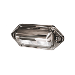 Luz blanca de cortesia para matricula vehicular con bisel cromado