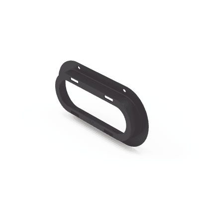 Brida de policarbonato, Color Negro, Accesorio para plafón Serie ED3060