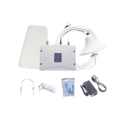 Kit Amplificador de Señal Celular 4G LTE, 3G y Voz. Funciona con Todos los Operadores. Soporta Múltiples Dispositivos y Tecnologías. Hasta 900 m² de Cobertura