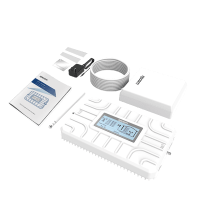 Kit Amplificador de Señal Celular 5G / Mejora las llamadas convencionales y VoLTE / Soporta los datos de las tecnologías 2G, 3G, 4G y 5G de TELCEL, AT&T, MOVISTAR y OMV de Altán / Cubre hasta 200 m2.